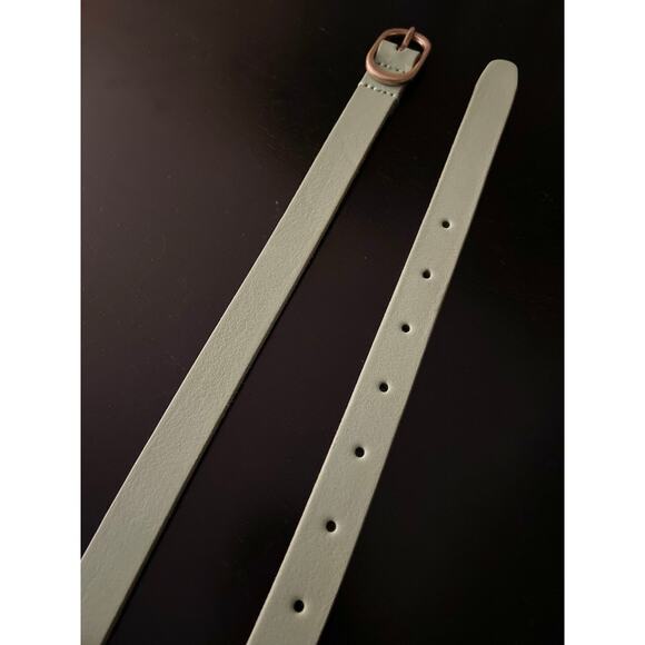 JCREW Skinny Light Green Leather Belt Womens sz S - Picture 3 of 11